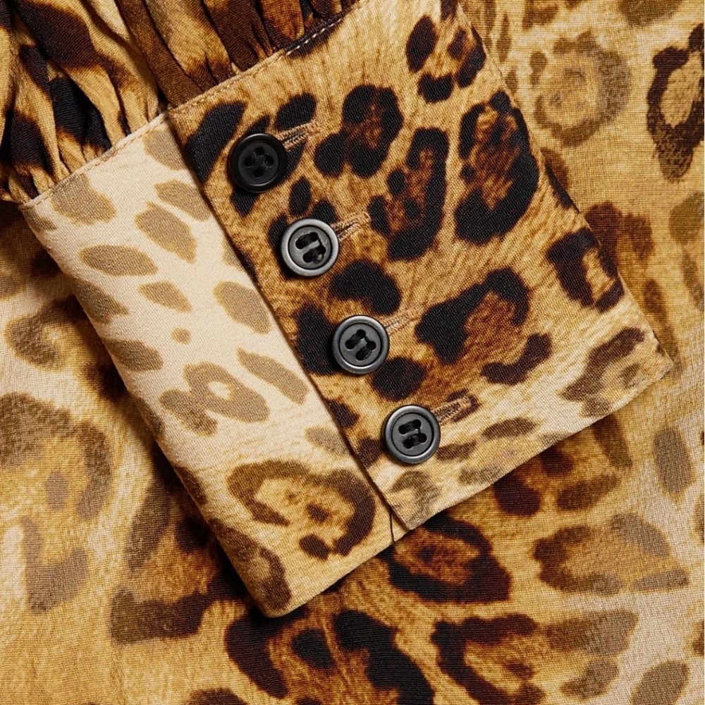 NWT ELIE TAHARI | $345 Animal Print Blouse - Picture 7 of 9